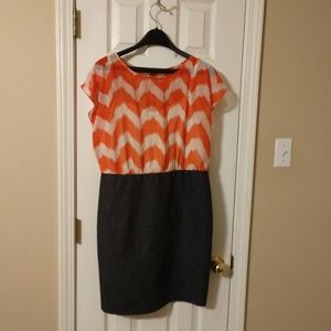 Alyx orange and blue jean dress